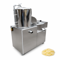 300kg/uur Gecombineerde 3-in-1 bietenwortel-wortel-cassave-zoete aardappel-gember snij-, reinigings-, was- en schilmachine