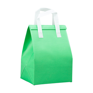 Sacs isothermes personnalisés de qualité alimentaire pour plats à emporter avec logo imprimé sur non-tissé et feuille d'aluminium, emballage traiteur OEM - Product Image 1