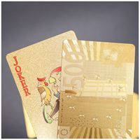 Jeu de poker personnalisé Bleu noyau plastique PVC étanche Positions d'impression Couple Sexy Posi 54 Deck Set Dubai Gold Cartes à jouer