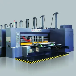 Kecepatan Tinggi 1-6COLOR Cetak Flexo Slotting Mesin Pemotong Mati (Vacuum Transfer) dengan Stacker