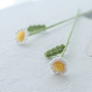 กิ่งดอกเดซี่คาโมมายล์ขนาดเล็ก อุปกรณ์เสริมช่อดอกไม้เจ้าสาวแบบถือ รวมถึงถัง ตะกร้า ของตกแต่ง - Product Image 2