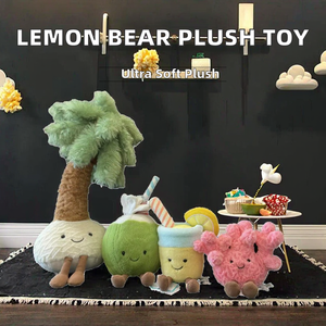 Nuevo Peluche de la Serie Océano de JC Summer para Niñas, Súper Suave, con Diseño de Palmera y Animales, para Aliviar <span class=keywords><strong>el</strong></span> Estrés, Relleno de Algodón PP, Lavable y con Protección UV - Product Image 2