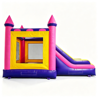 Château gonflable avec toboggan pour enfants, château de saut et structure de jeux gonflables pour fêtes, jardin et divertissement en plein air