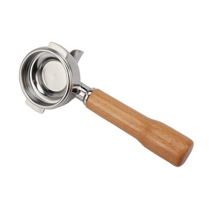 Dual Spout Espresso Portafilter with Rosewood Grip & 304 Stainless Steel Basket - Product Image 5