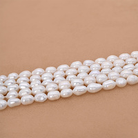 Vente en gros de perles de riz d'eau douce blanches de 6-7 mm, qualité AA, perles naturelles en vrac pour la fabrication de bijoux de luxe DIY