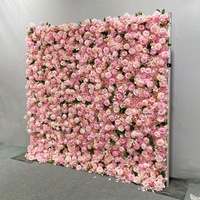 Mur de fleurs artificielles en soie, roses et hortensias, panneau de toile de fond, décoration florale blanche et dorée à louer près de chez moi