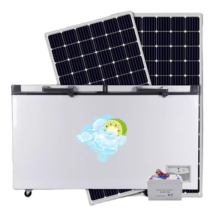 508Lソーラー冷凍庫DC24V大型横型冷凍庫卸売チェスト型冷凍庫 - Product Image 1