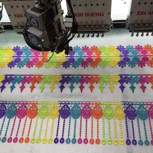 ลูกไม้ปักลายดอกไม้ 3 มิติ หลายสี ประดับด้วยคริสตัลและลูกปัด ทำจากโพลีเอสเตอร์ ขายส่ง - Product Image 1