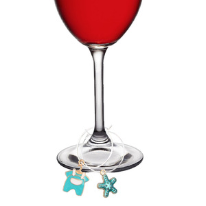 Cartoon Wine Glass Rings 20-40Pcs Round Design For Party Birthday Decorations - Product Image 4