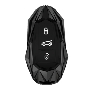 Étui de clé de voiture en alliage de zinc géométrique pour Peugeot 208 308 T9 508 2008 Citroën C4 Opel Corsa Crossland X - Product Image 1