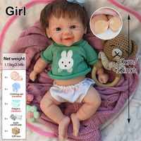 Poupée Reborn en Silicone Vivienne de 12 pouces, réaliste, avec cheveux implantés, membres souples, anatomiquement correcte pour les enfants