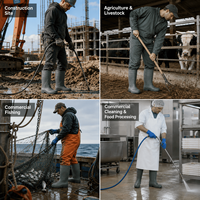 Bottes de travail Senshuo vert armée, hauteur genou, semelle robuste, résistantes à l'huile, antidérapantes, pour la sécurité industrielle, l'exploitation minière et l'agriculture