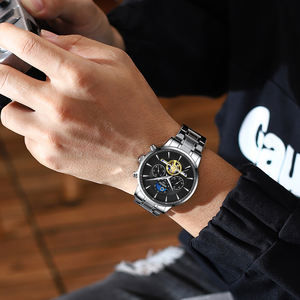 นาฬิกาควอตซ์ผู้ชาย รุ่น 2309A สายสแตนเลสสตีล สไตล์ธุรกิจ หน้าปัดกระจกมิเนอรัล กันน้ำ และเรืองแสง - Product Image 5