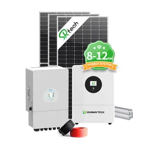 5KW 8KW 10KW 12KW Solar Power Home System Hybrid Inverter 6KW 6000W Panel Kit Ground Mount MPPT 3KW Available