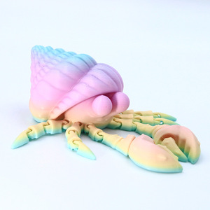 Juguete de Animal de Plástico Impreso en 3D, Cangrejo Ermitaño de Ojos Grandes, Apto para Niños, con Articulaciones Móviles, Decoración para el Hogar, Regalo de Cumpleaños, Adorno - Product Image 5