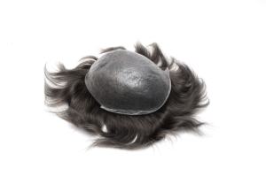 Mái tóc giả nam thẳng kiểu V-ring 0.06mm, chất liệu tóc người Ấn Độ Remy cao cấp, 100% tết tay - Product Image 5