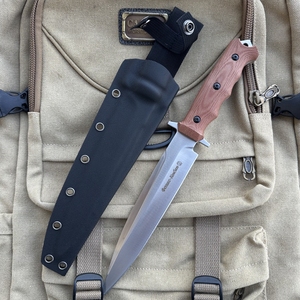 <span class=keywords><strong>Coltello</strong></span> Tattico Personalizzabile Y8 con Manico in Micarta Effetto Lino e Lama in Acciaio Inossidabile per <span class=keywords><strong>Bushcraft</strong></span> - Product Image 1