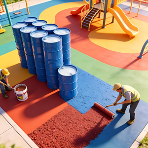 Colle de liaison PU directe usine pour granulés de caoutchouc EPDM colorés, résistante aux intempéries, anti-jaunissement, adhésif pour revêtements de sol sportifs extérieurs - Product Image 1