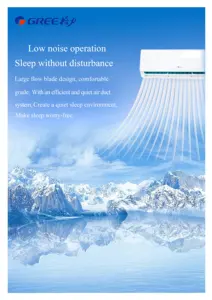 Aire acondicionado eléctrico dividido montado en la pared inteligente Gree de 12000Btu, aire acondicionado doméstico frío y caliente para uso doméstico, nuevo