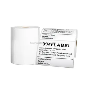 Waterproof Blank White 100mmx75mm 500pcs Self Adhesive Paper Shipping 100x75 Direct Thermal Sticker Shipping Waybill Label