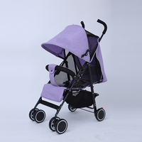 Poussette bébé 2025 légère en lin, pliable d'une main, avec châssis en alliage d'aluminium, système de voyage, anti-affaissement, roues en EVA