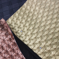 Korbgeflecht-Geprägtes PVC-Kunstleder Kleines Quadrat mit Metallischer Textur für Taschen, Schuhe und Handarbeiten