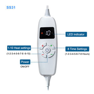 Manta Térmica de Invierno, Totalmente Ajustable, Lavable, 10 Niveles de Calor, 220V, Antiestática, Estilo Americano, 100% Poliéster - Product Image 5