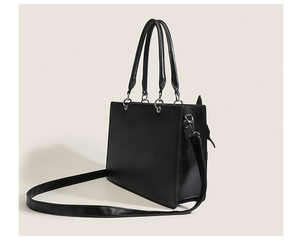 กระเป๋าโท้ทสะพายไหล่แฟชั่นกระเป๋าโท้ทสีใสสำหรับโชว์เข็มกลัดออกแบบได้ตามต้องการ - Product Image 4