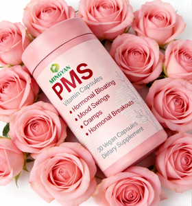โรงงานผลิตแบบ OEM/ODM ราคาโรงงาน วิตามิน PMS สำหรับผู้หญิงวัยผู้ใหญ่ วีแกน 30 แคปซูล ช่วยปรับอารมณ์ ชะเอมเทศ วิตามินบี 6 แบบแคปซูล - Product Image 2