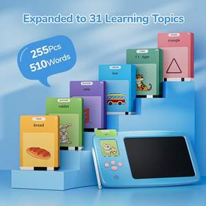 Cartes flash parlantes 2-en-1 Tablette d'écriture LCD Jouet éducatif <span class=keywords><strong>Arabe</strong></span> pour tout-petits Apprentissage Montessori Autisme Orthophonie - Product Image 6