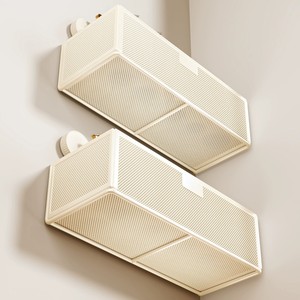 GQK Panier de rangement mural rectangulaire moderne à un seul niveau, sans perçage, en maille, pour salle de bain, lavabo, toilettes, cuisine - Product Image 4
