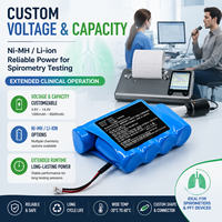 Batería Recargable Personalizada para Espirómetros Micro Medical MicroLab MK8 ML3500 Medgraphics Vyaire NDD CareFusion MIR OEM