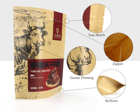 Logo imprimé personnalisé, papier Kraft laminé, stérilisation du bœuf, emballage en plastique, pochette à fermeture éclair, sac d'emballage alimentaire