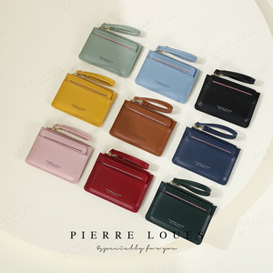 Pierre Loues Mini Coin Purse With Lanyard 3 In Solid Color Card Holder Everyday Use - Product Image 2