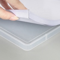 Producto personalizado Pp estilo minimalista almacenamiento de archivos portátil A4 caja de archivo de plástico Carpeta de plástico