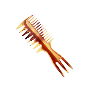 Pompadour Hair Comb Amber Plastic Professional Salon <b>Tool</b> For Styling Slicked Back Hair Large And <b>Small</b> Size - Product Image 4