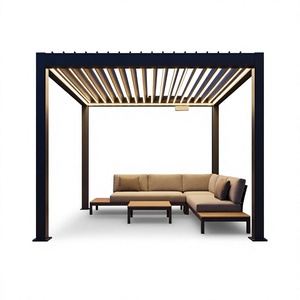Pérgola Bioclimática Motorizada Personalizada con Techo de Láminas de Aluminio, Impermeable, para Exteriores, para Restaurantes, Hoteles, Patios Comerciales - Product Image 2