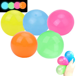 Glow in the Dark Sticky Balls Fluorescent Washable Ceiling Stress Relief Sensory Toys Soft Colorful Squishy <strong>Globbles</strong> for Kids - Product Image 3