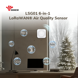 CO2 TVOC温度PM2.5 HCHOオールインワンLoRaWANメーターポータブルスマートLoRa屋内周囲空気品質検出器モニターセンサー - Product Image 5