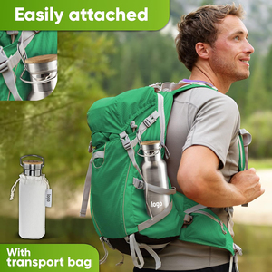 Botella de agua aislada de acero inoxidable de 500ml gourde d'eau enfant calabaza termo gourdes isotermas bouteille d'eau botella de agua - Product Image 5