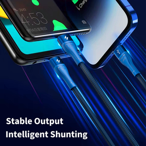 สายชาร์จเร็วแบบ 3 in 1 สำหรับ OEM รองรับกระแสไฟ 3.5A ใช้ได้กับอุปกรณ์ <span class=keywords><strong>iPhone</strong></span> และ Android - Product Image 3