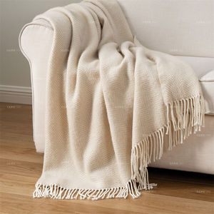 Couverture en tissu tissé <span class=keywords><strong>Chevron</strong></span> solide avec longues franges, motif chevrons, 100 % polyester, pour canapé, vente en gros d'usine OEM - Product Image 1