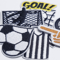 Patchs brodés sportifs en feutre, motifs football et cœur, thermocollants pour maillots et casquettes – Vente en gros