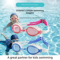 JW-YY46 369 Ensemble de lunettes de natation et bonnet de bain pour enfant en PC et silicone, étanche et anti-buée, avec vision claire pour les sports nautiques