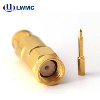 Connecteur LWMC SMA Mâle à souder pour câble GORE 3449 1.30 Max plaqué or, commande en gros, jusqu'à 18 GHz, révision économique