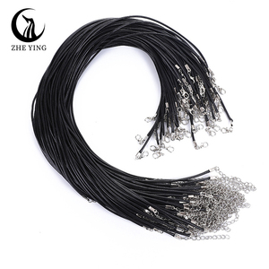 1 saco = 500 pcs coreano encerado fio diâmetro: 1.5mm corda colar com lagosta fecho corda de couro para pingente encerado fio - Product Image 6