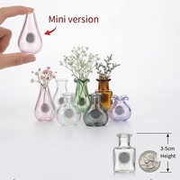 Ensemble de 6/10 mini-vases en verre magnétiques, autocollants pour réfrigérateur, décoration miniature magnétique pour réfrigérateur