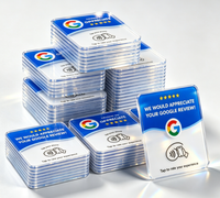 100 pièces/boîte – Support de table en acrylique pour carte NFC Google Review – Carte Google Review avec NFC pour évaluer – Personnalisable – Prêt à expédier – En stock