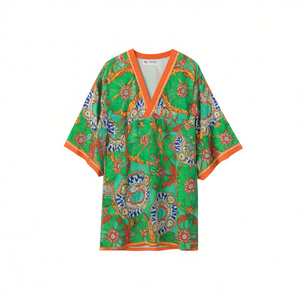 Camicia da spiaggia con scollo a V e maniche a ruota, 88x54cm, copricostume - Product Image 2