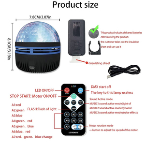 RGB Colorful Remote Control Auto Rotate USB <strong>LED</strong> <strong>Star</strong> Projector Living Room Decoration Children Gift Photography Lighting - Product Image 6